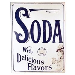 1890’s porcelain Millers Soda sign