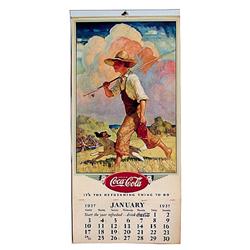 1937 Coca-cola paper litho calendar