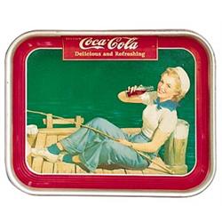 1940 Coca-cola tin serving tray