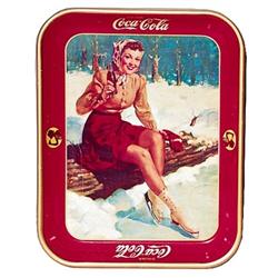 1941 Coca-cola tin serving tray