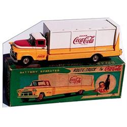 1950’sCoca-cola bat.oper. toy truck tin