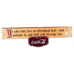 30’s mtl.plywd Coca-cola Kay disp. sign