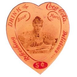 1900 Coca-cola celluloid bookmark
