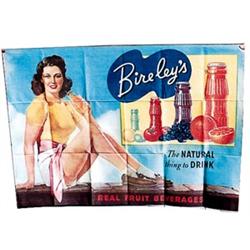 Bireley’s 40-50’s canvas banner, rare