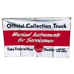 Coca-cola 1940’s-50’s canvas banner