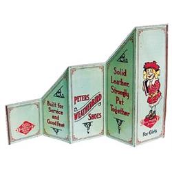 30’s Peters Shoes tin die-cut display