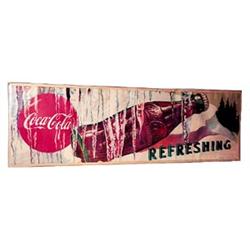 1950 Coca-cola heavy paper poster