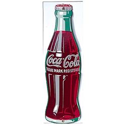 40’sCoca-cola die-cut porc.bottle sign