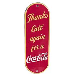 40’s Coca-cola Can. Porc. door push