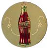 Image 1 : 30-40’s Coca-cola porc.rnd bottle sign