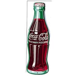 1956 16” Coca-cola tin diecut btl. sign
