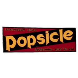 30’s Popsicle emboss.tin candybar sign