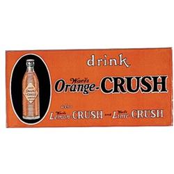 1930’s Orange Crush emboss tin sign
