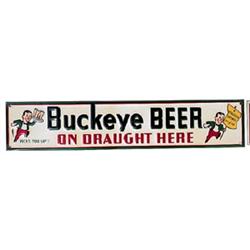 1940’s Buckeye Beer tin strip sign