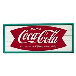 1962 Coca-cola tin kickplate sign