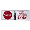 Image 1 : 1963 Coca-cola tin kick plate sign