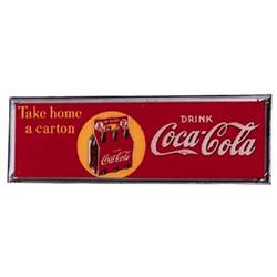 Coca-cola 1938 embossed tin sign