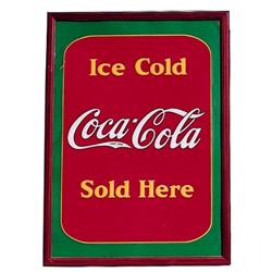 1938 emboss tin Coca-cola sidewalk sign