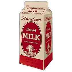 40-50’s Knudsen Milk emboss tin diecut
