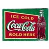 Image 1 : 1930’s Coca-cola embossed tin sign