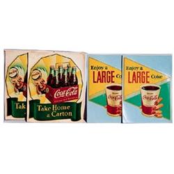 Lot of 4 Coca-cola decals 
