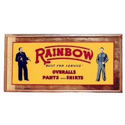 Rainbow overalls glass sign