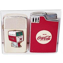 2 Coca-cola cigarette lighters 1950’s 