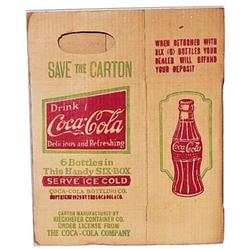 Coca-cola crdbrd 1920’s 6 pack carrier