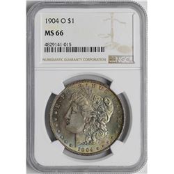 1904-O $1 Morgan Silver Dollar Coin NGC MS66 AMAZING TONING