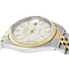 Image 4 : Rolex Mens 2 Tone 14K White Index Datejust 36MM Wristwatch