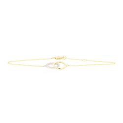 0.2 ctw Diamond Bracelet - 14KT Yellow Gold