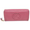 Image 2 : Gucci Pink Leather Soho Zip GG Wallet