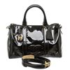 Image 1 : Chanel Black Patent Leather Vintage CC Small Duffel Bag