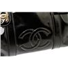 Image 6 : Chanel Black Patent Leather Vintage CC Small Duffel Bag