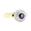 Image 1 : 1.02 ctw Sapphire and Diamond Ring - 18KT Yellow Gold