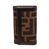 Image 1 : Fendi Brown Zucca Canvas Leather 6 Key Holder