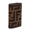 Image 3 : Fendi Brown Zucca Canvas Leather 6 Key Holder