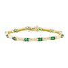 Image 1 : 2.50 ctw Emerald Bracelet - 14KT Yellow Gold