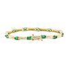 Image 2 : 2.50 ctw Emerald Bracelet - 14KT Yellow Gold