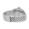 Image 7 : Rolex Mens Stainless Steel Black Roman Diamond & Emerald Datejust Wristwatch Wit
