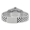 Image 8 : Rolex Mens Stainless Steel Black Roman Diamond & Emerald Datejust Wristwatch Wit