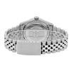 Image 9 : Rolex Mens Stainless Steel Black Roman Diamond & Emerald Datejust Wristwatch Wit