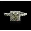 Image 2 : 14KT White Gold 1.31 ctw Diamond Ring