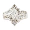 Image 2 : 1.45 ctw Diamond Ring - 14KT White Gold