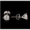 Image 2 : 14KT White Gold 1.03 ctw Diamond Stud Earrings