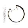Image 2 : 0.15 ctw Diamond Hoop Earrings - 14KT White Gold