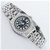 Image 3 : Rolex Ladies Stainless Steel 26MM Black Diamond Lugs Datejust Wristwatch