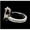 Image 3 : 1.61 ctw Tourmaline and Diamond Ring - 14KT White Gold