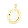 Image 2 : Mother of Pearl Coin Pendant - 14KT Yellow Gold