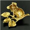 Image 5 : Vintage 18k Gold Detailed Koala Brooch Pin w/ Ruby Eyes & Green Enamel Leaves